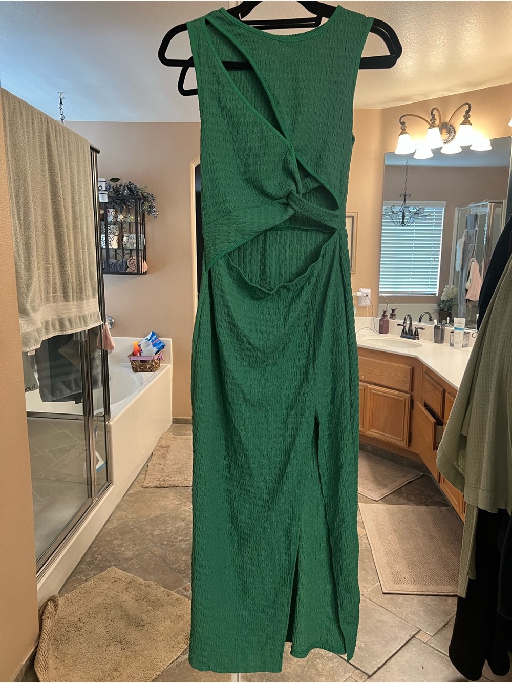 Textured Green Formal Dress